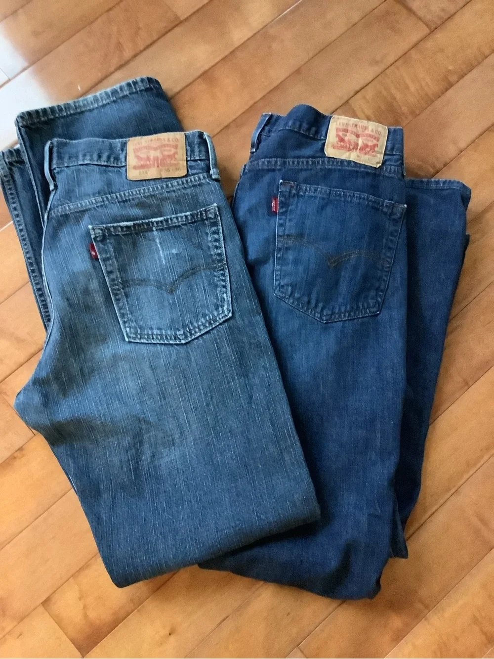 Levi's Men's 514 Slim Straight Jeans 36x36 - Medium Blue & Dark Blue